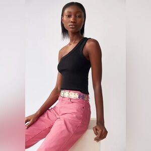 Urban Outfitters Essential One Shoulder Ribbed Tank